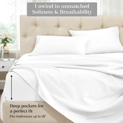 Egyptian Cotton 1500 Thread Count Marrow Stitch Hem Bed Sheet Set