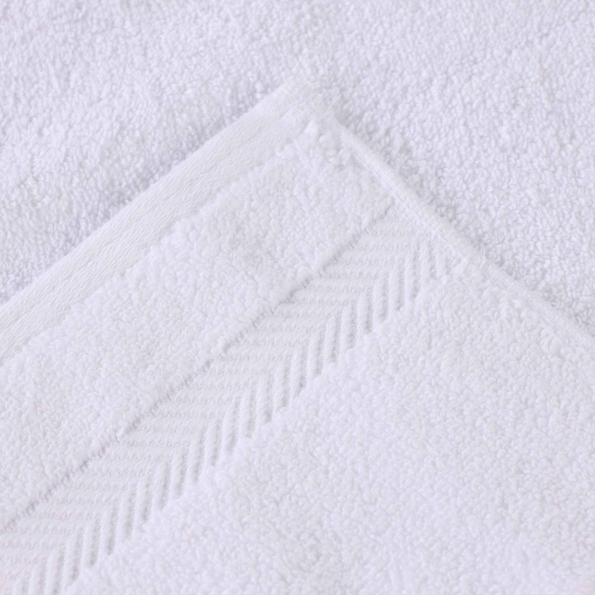 Zero Twist Smart Dry Combed Cotton 2 Piece Bath Towel Set - White