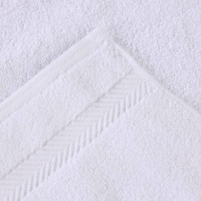 Zero Twist Smart Dry Combed Cotton 2 Piece Bath Towel Set - White