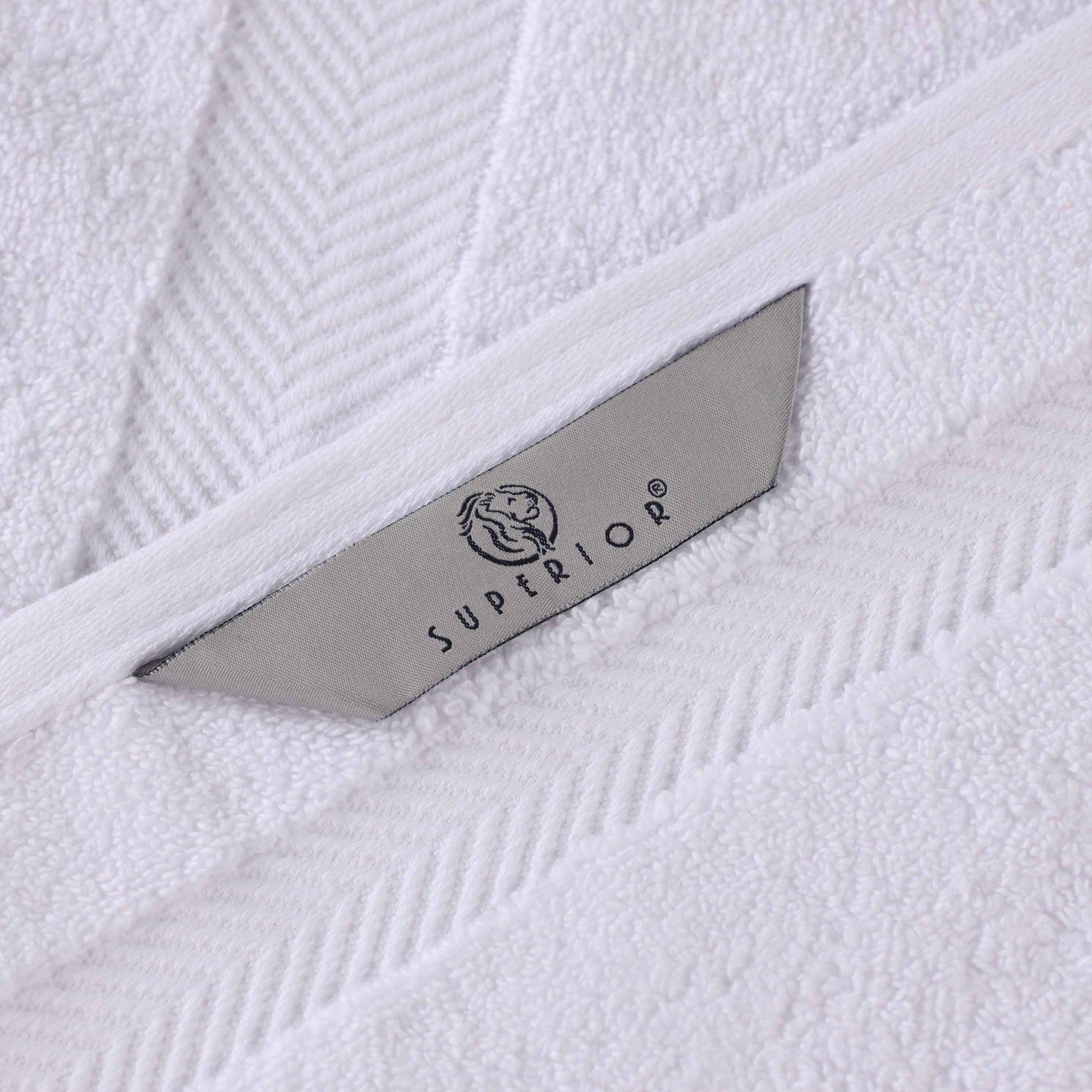 Zero Twist Smart Dry Combed Cotton 2 Piece Bath Towel Set - White