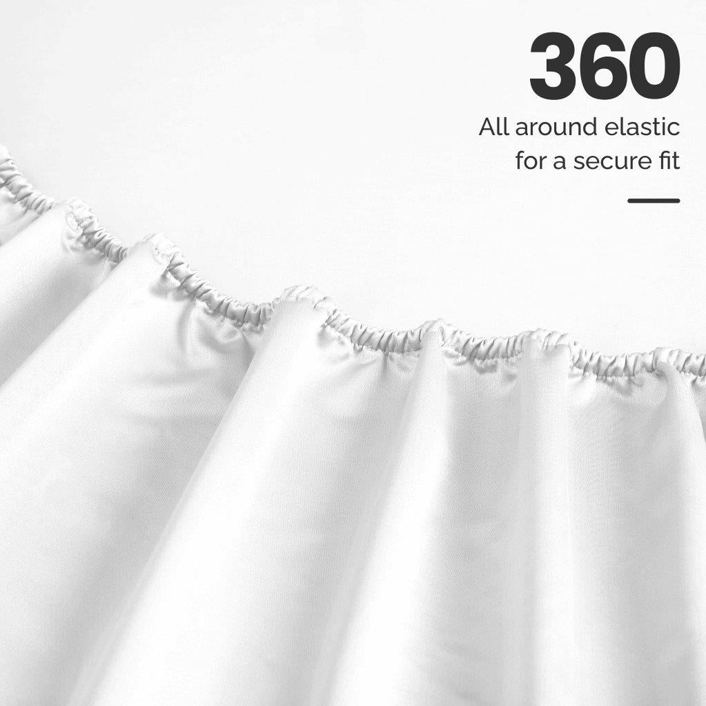 Egyptian Cotton 1500 Thread Count Eco Friendly Solid Sheet Set - White