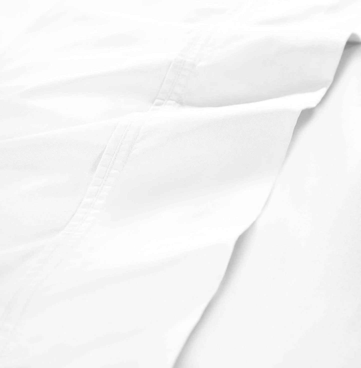 Gina Organic Cotton 300 Thread Count Percale Fitted Bed Sheet -White