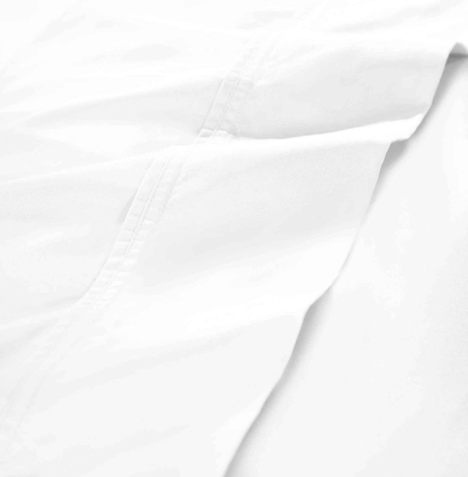 Gina Organic Cotton 300 Thread Count Percale Deep Pocket Bed Sheet Set - White