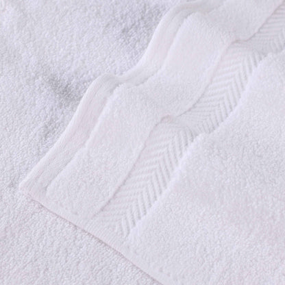 Zero Twist Smart Dry Combed Cotton 2 Piece Bath Towel Set - White
