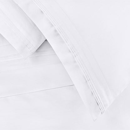 Superior Premium 650 Thread Count Egyptian Cotton Solid Deep Pocket Sheet Set - White