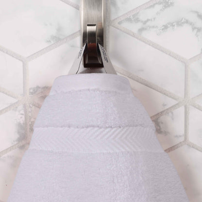Zero Twist Smart Dry Combed Cotton 2 Piece Bath Towel Set - White