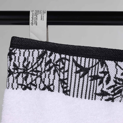 Wisteria Cotton Medium Weight Floral Jacquard Border 6 Piece Towel Set