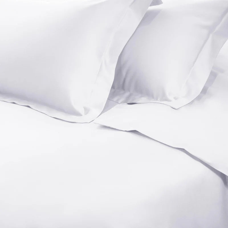 Superior Premium 650 Thread Count Egyptian Cotton Solid Duvet Cover Set - White