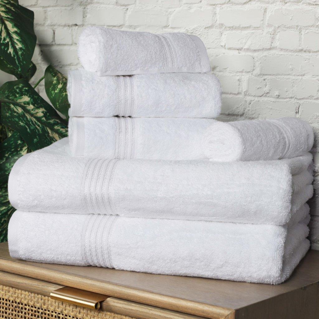 Egyptian Cotton Highly Absorbent Solid Ultra Soft Towel Set Collection