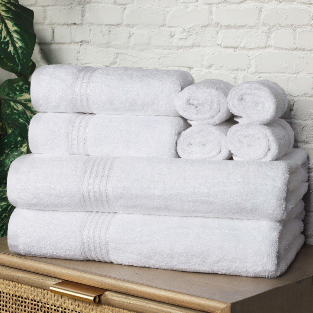 Egyptian Cotton Highly Absorbent Solid Ultra Soft Towel Set Collection