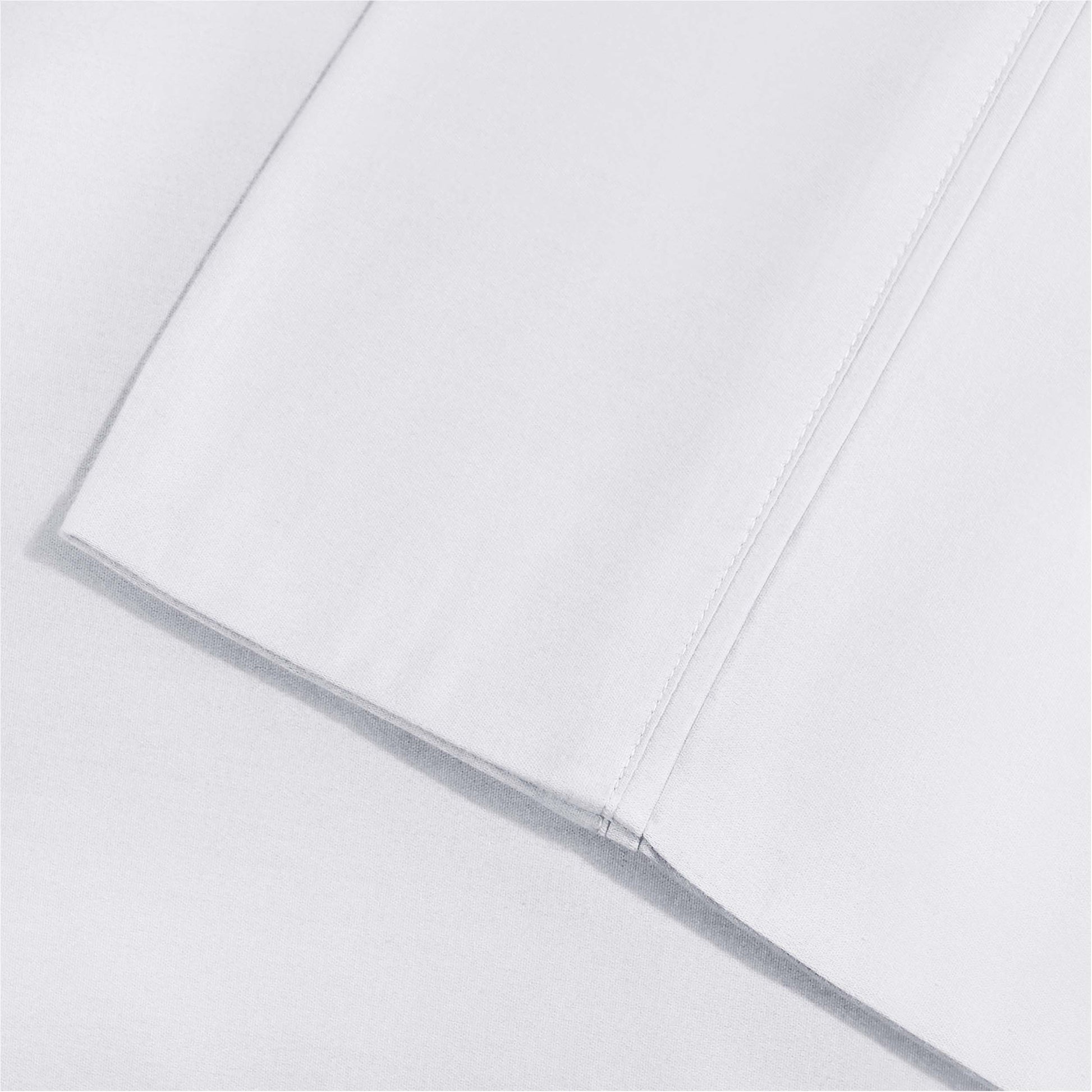 1200 Thread Count Cotton Blend 2 Piece Solid Pillowcase Set - White