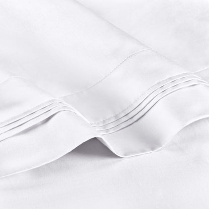 Premium 650 Thread Count Egyptian Cotton Solid Pillowcase Set - White