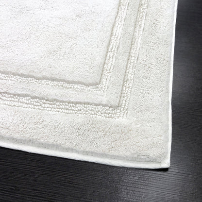 Non-Slip Absorbent Assorted Solid 2-Piece Bath Rug Set - White