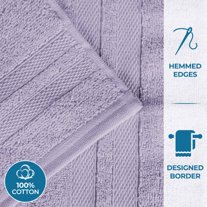 Ultra-Soft Cotton Solid Medium Weight Absorbent Bath Towel Set of 2