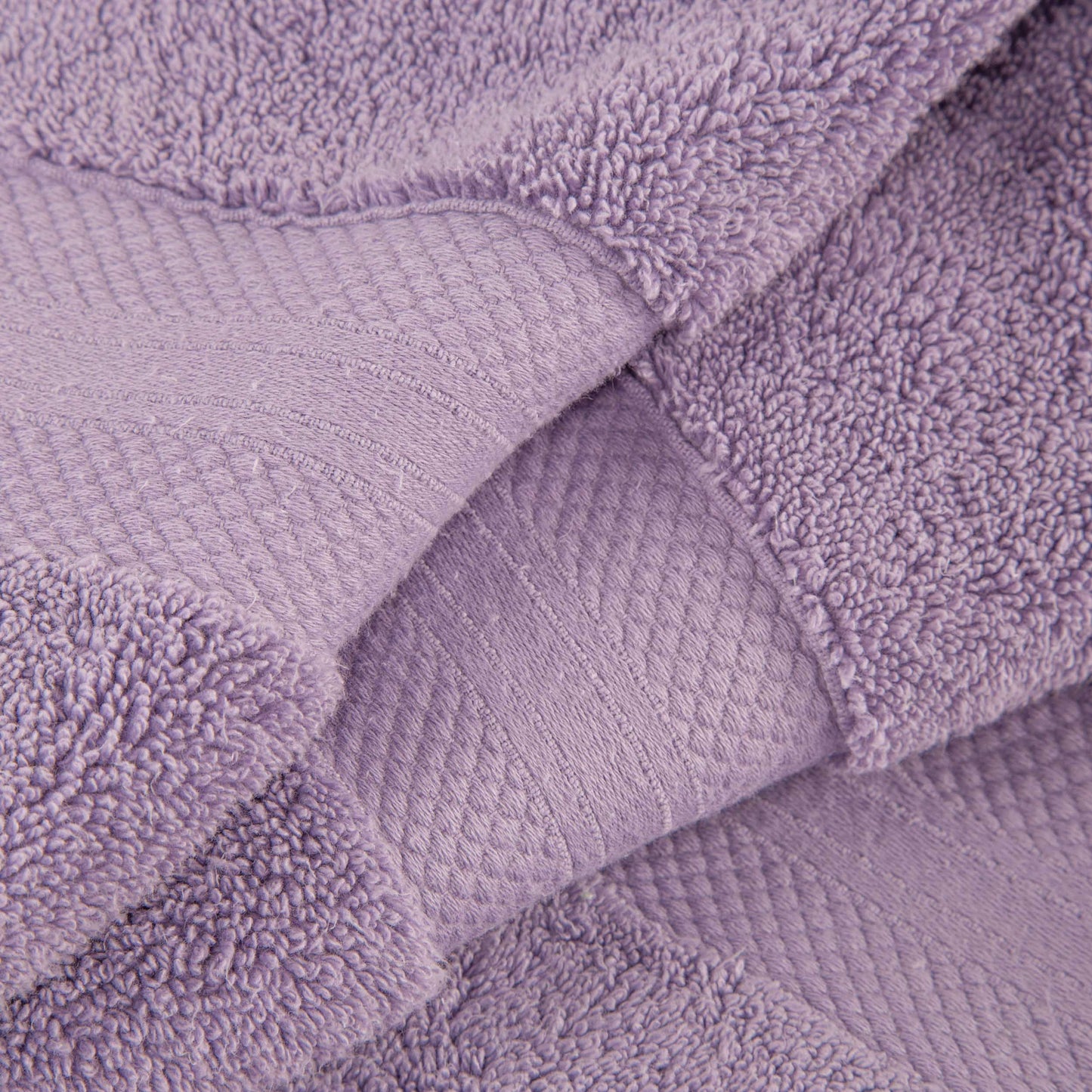 Turkish Cotton Highly Absorbent Solid 12 Piece Ultra Plush Towel Set - Wisteria