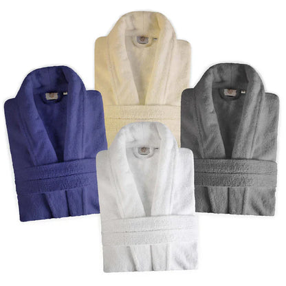 Classic Men's Bath Robe Turkish Cotton Bathrobe with Adjustable Belt