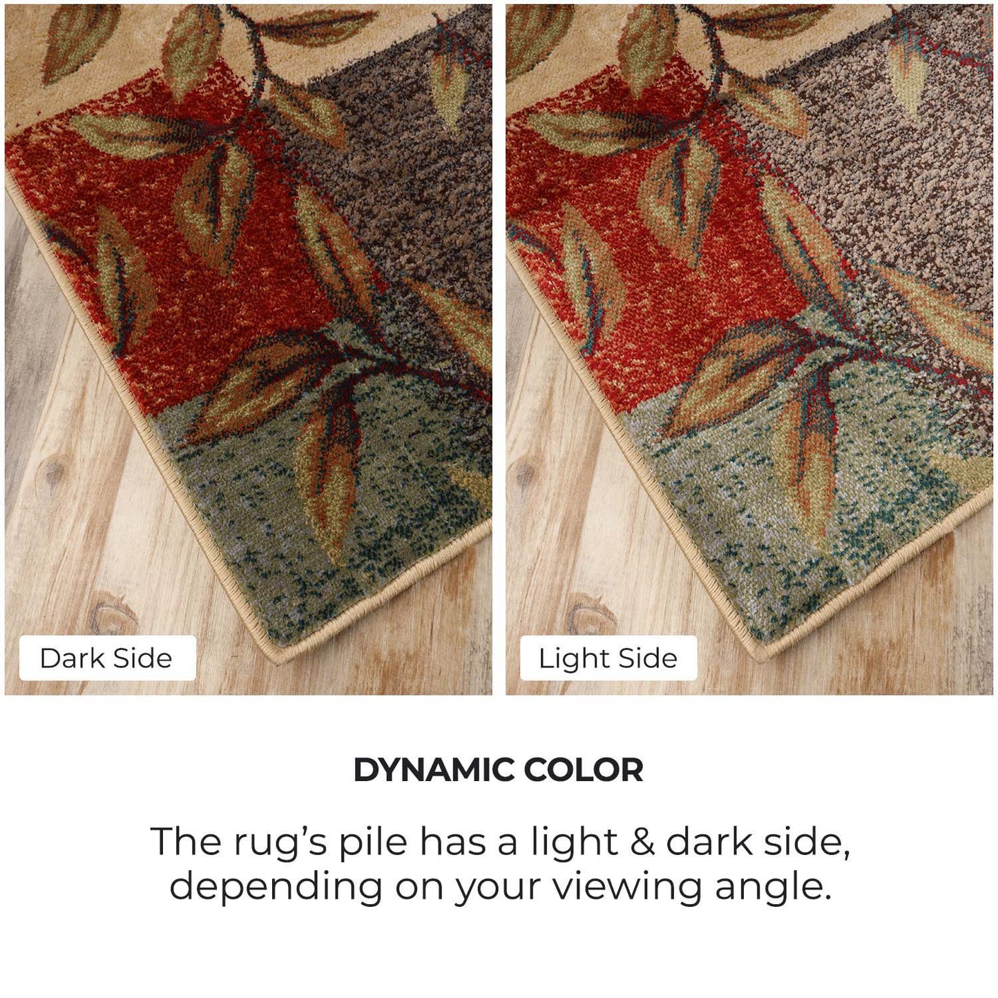 Superior Zedler Patchwork Rustic Leaves Indoor Area Rug or Runner 