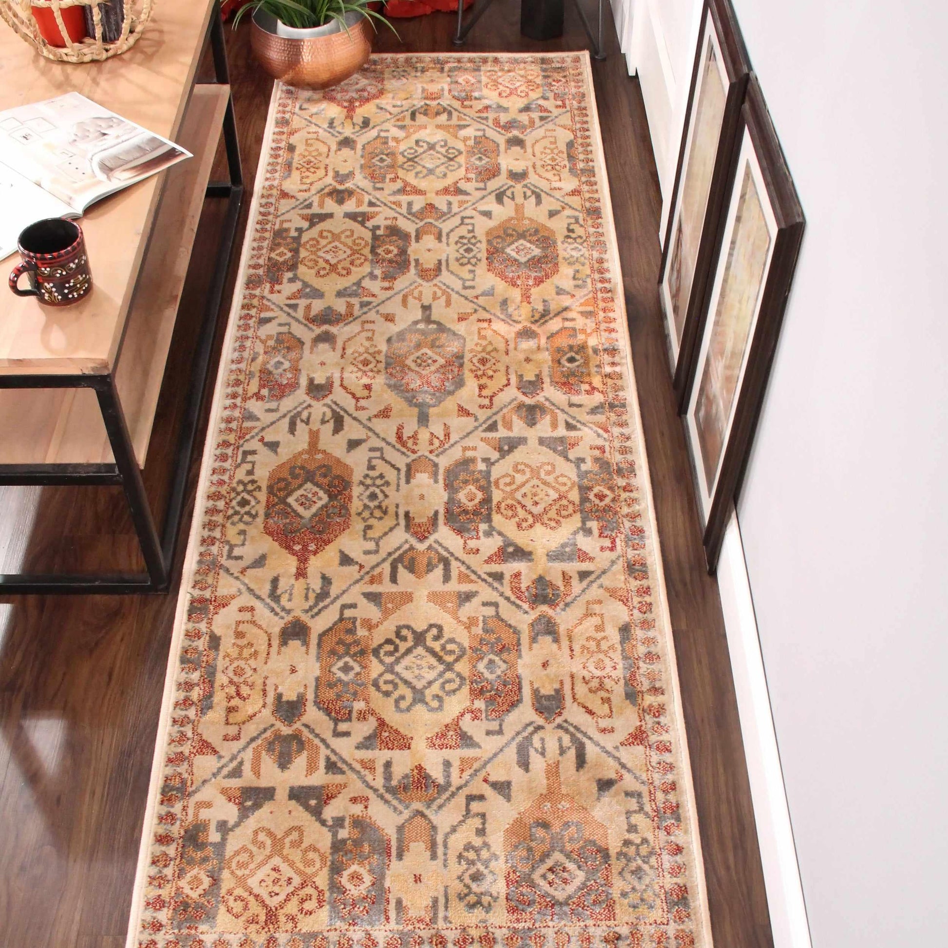 Superior Zuleyka Aztec Southwestern Indoor Area Rug or Runner Rug Or Door Mat  - Rust