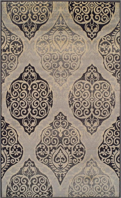 Amherst Medallion Damask Indoor Area Rug Or Runner Rug