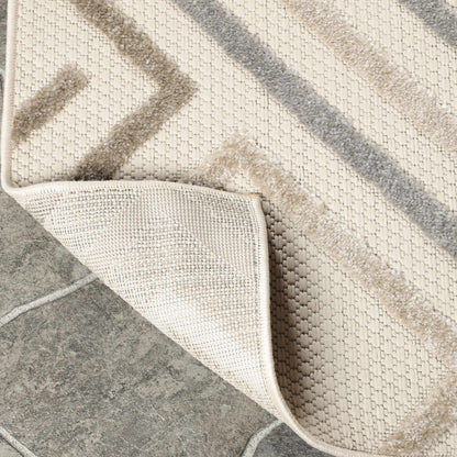 Superior Area Rug Indoor Outdoor Geometric Modern Rug - Slate