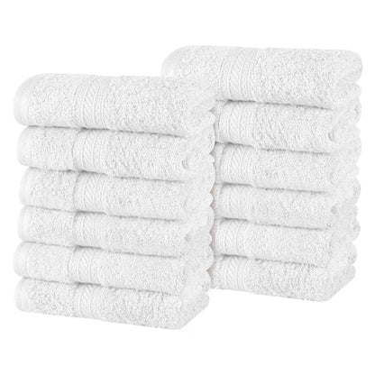 Atlas Cotton Absorbent Heavyweight Face Towel Washcloth Set of 12