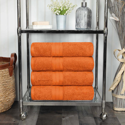 Cotton Heavyweight Luxury 4 Piece Bath Towel Set