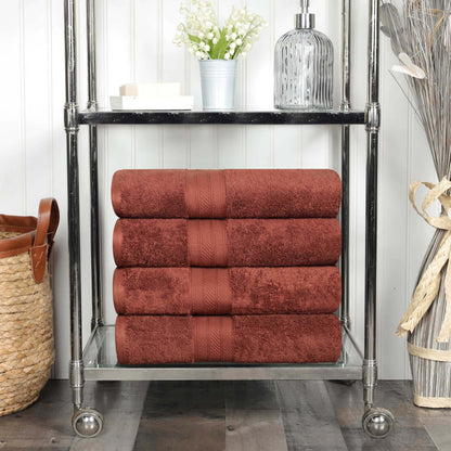 Cotton Heavyweight Luxury 4 Piece Bath Towel Set