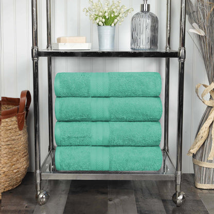 Cotton Heavyweight Luxury 4 Piece Bath Towel Set