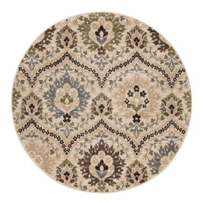 Augusta Vintage Floral Damask Indoor Area Rug or Runner