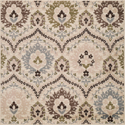 Augusta Vintage Floral Damask Indoor Area Rug or Runner