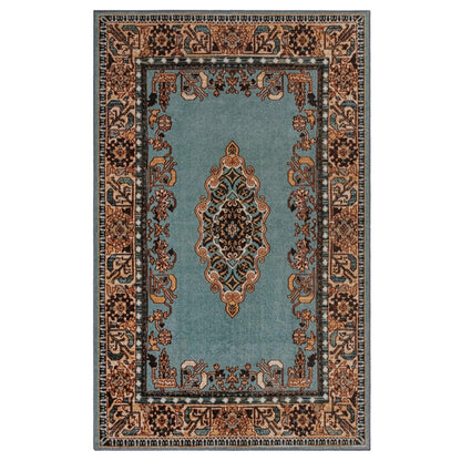 Aviva Non-Slip Floral Medallion Indoor Washable Area Rug or Runner Rug