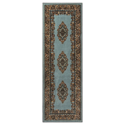Aviva Non-Slip Floral Medallion Indoor Washable Area Rug or Runner Rug