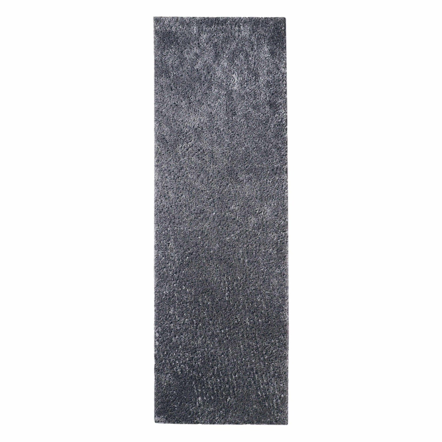  Superior Solid Indoor Plush Shag Area Rug Or Runner Or Round Rug - Grey