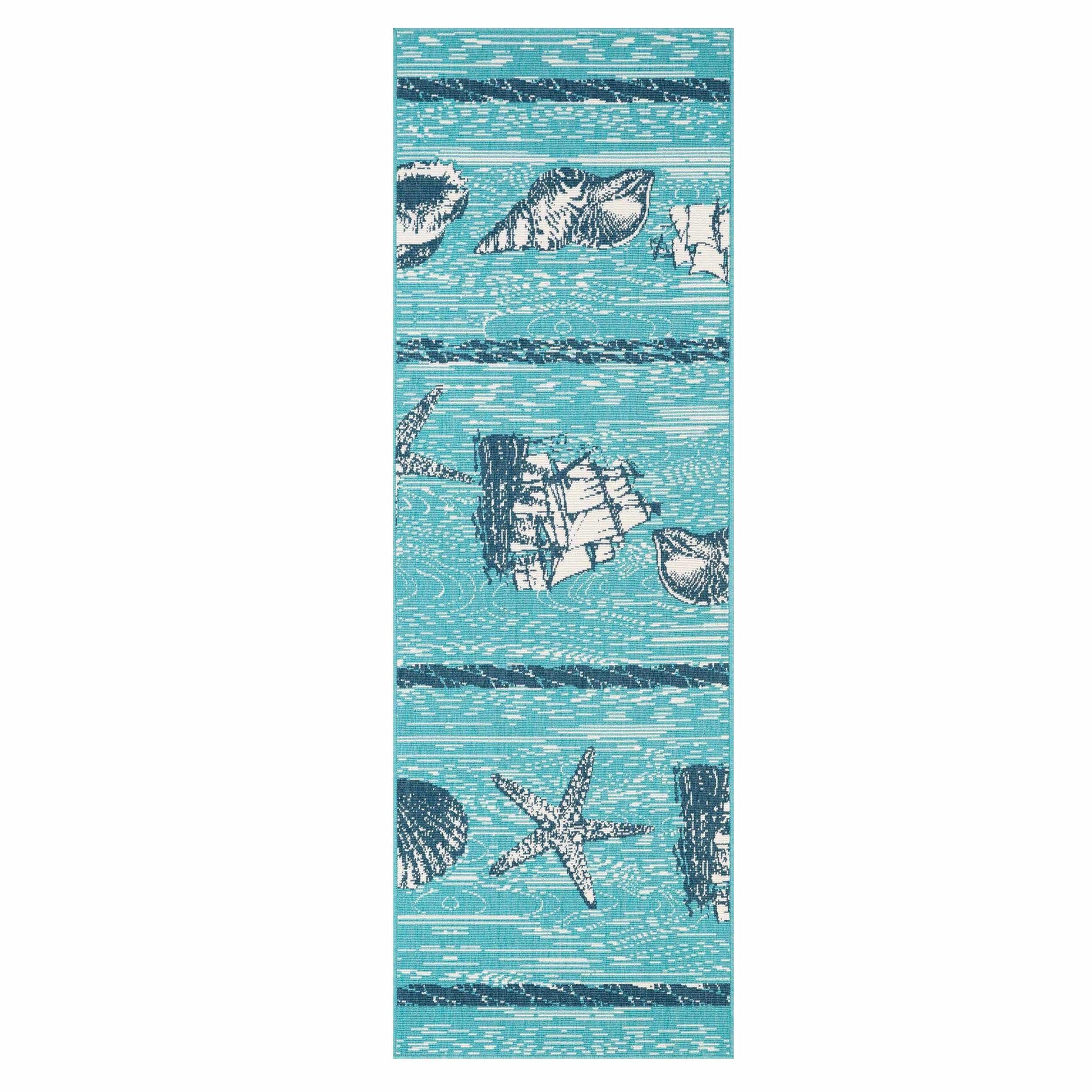 Superior Nautical Seaside Coastal Indoor Outdoor Area Rug 