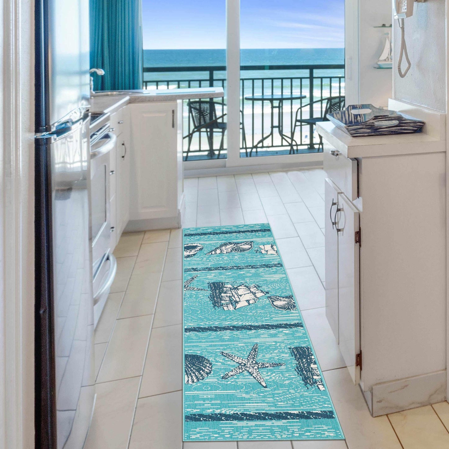 Superior Nautical Seaside Coastal Indoor Outdoor Area Rug 