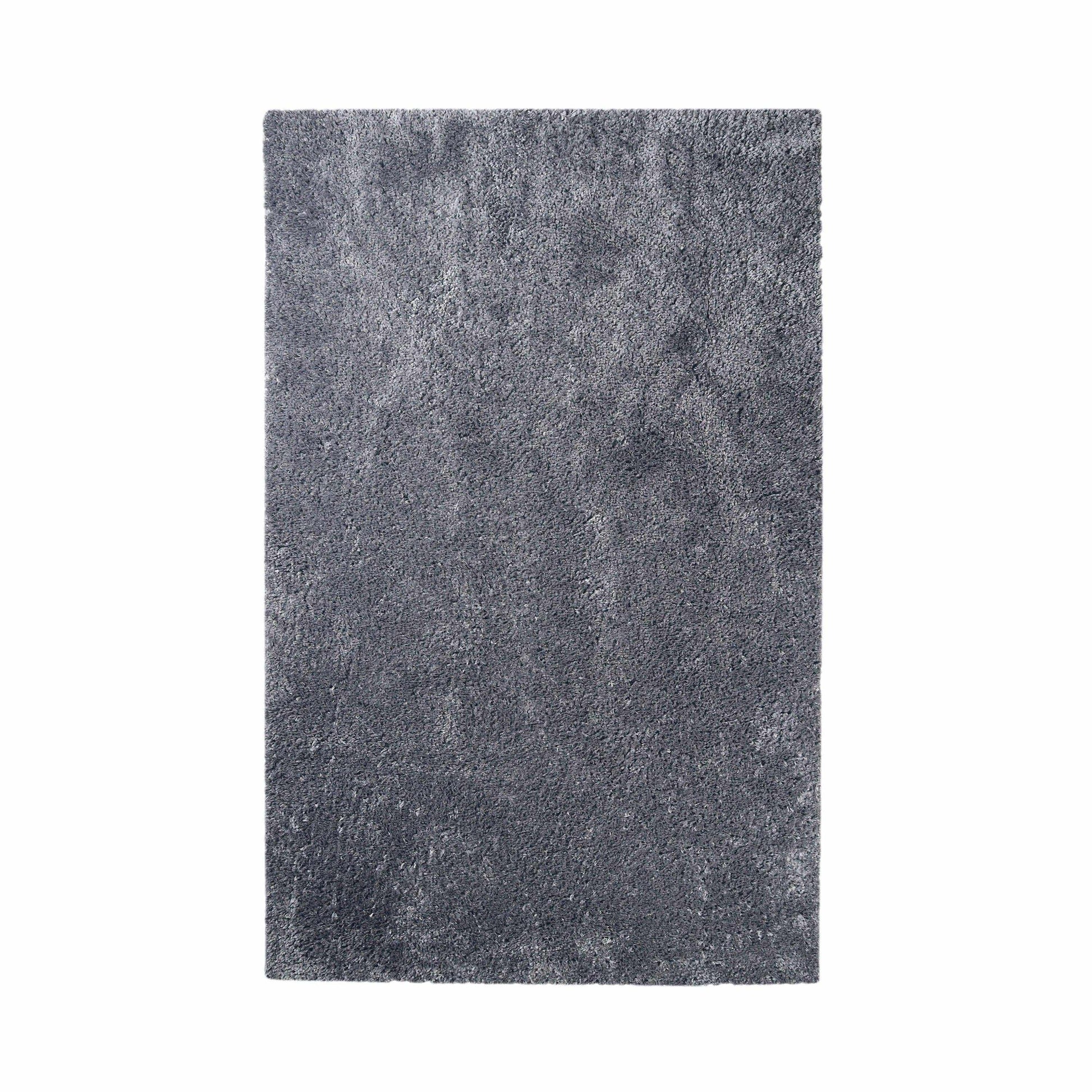  Superior Solid Indoor Plush Shag Area Rug Or Runner Or Round Rug - Grey