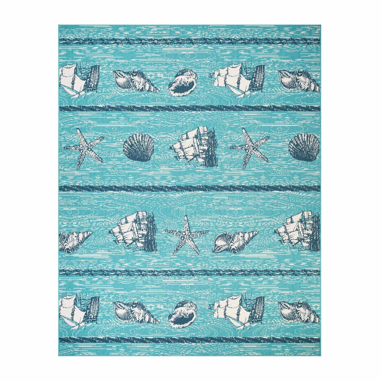 Superior Nautical Seaside Coastal Indoor Outdoor Area Rug 