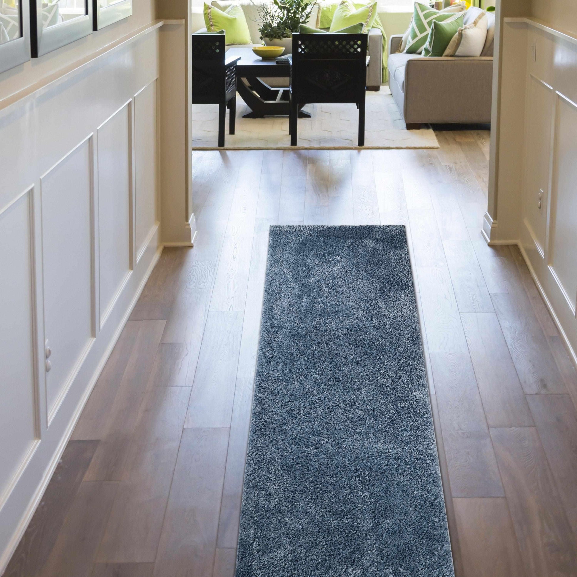  Superior Solid Indoor Plush Shag Area Rug Or Runner Or Round Rug - Beige