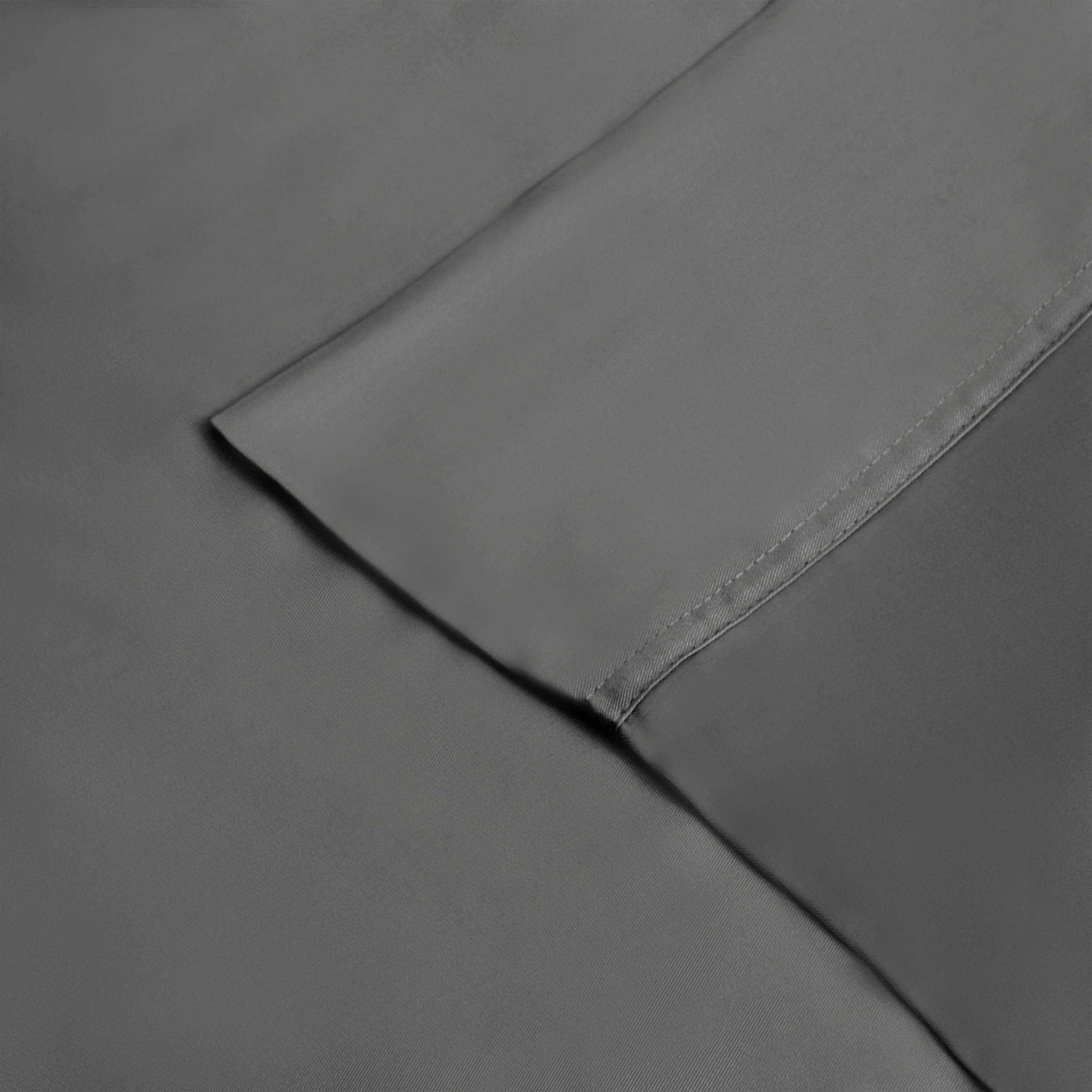 Superior 100% Rayon From Bamboo 300 Thread Count Solid 2 Piece Pillowcase Set - Grey