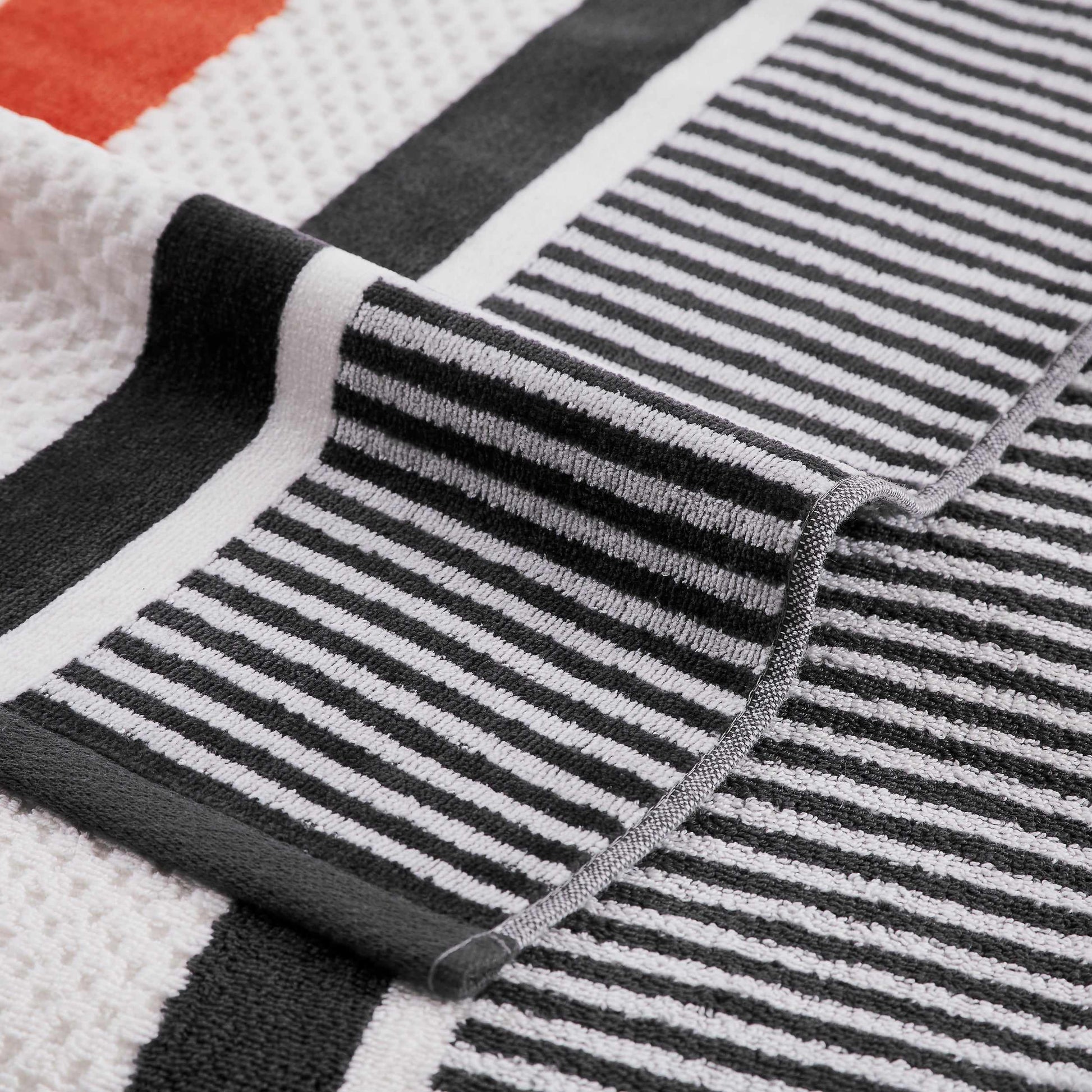 Superior Cotton Oversized Striped 2-Piece Beach Towel - Castlerock