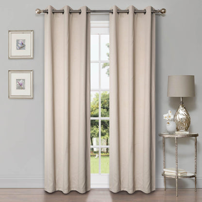 Modern Shimmer Washable Room Darkening Blackout Curtains, Set of 2