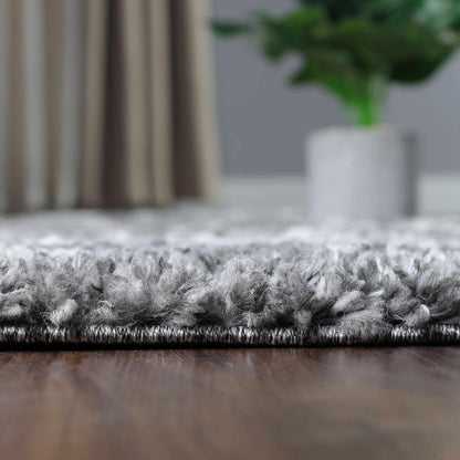  Superior Boho Geometric Diamonds Indoor Plush Shag Area Rug - Cream-Black