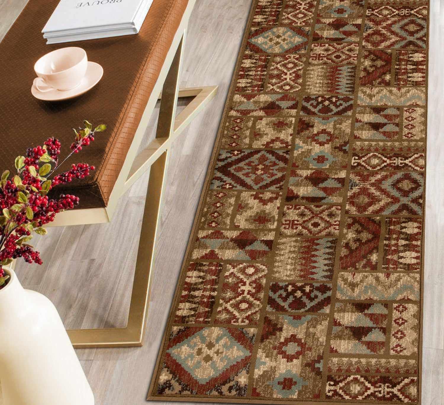  Berlin Aztec Geometric Southwestern Indoor Area Rug or Runner Rug