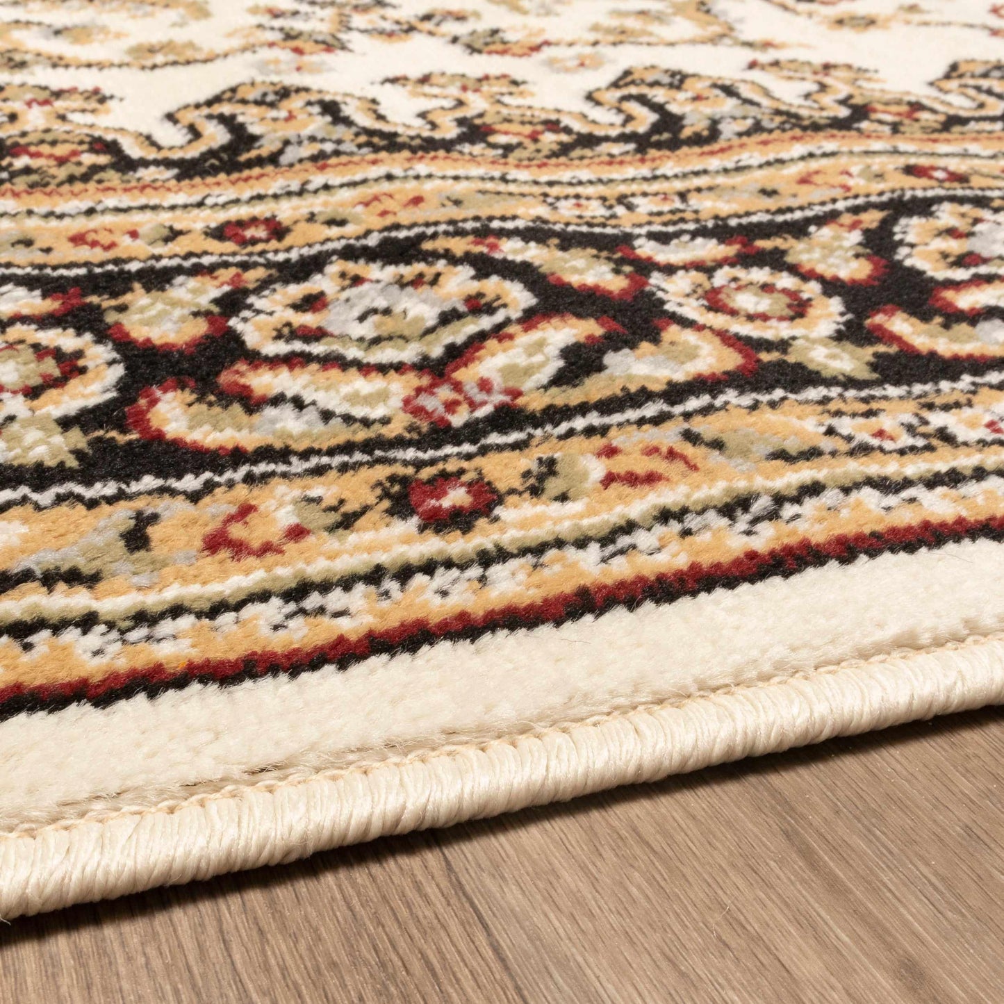  Superior Edinberg Oriental Floral Medallion Area Rug - Ivory/Red