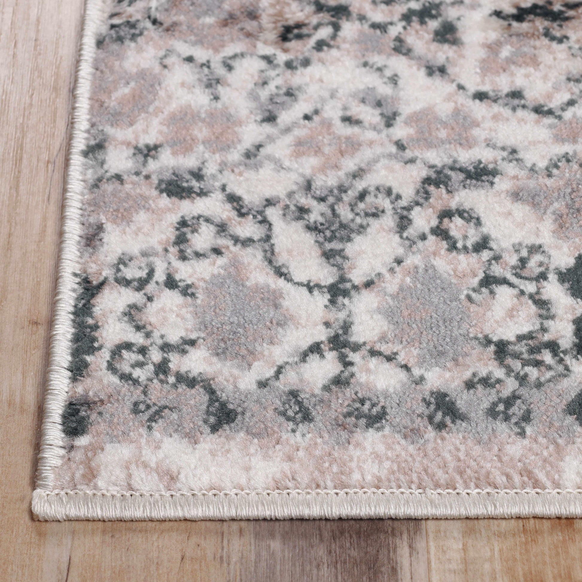 Superior Galilee Vintage Bohemian Floral Mandala Area Rug - NIghtful Blue