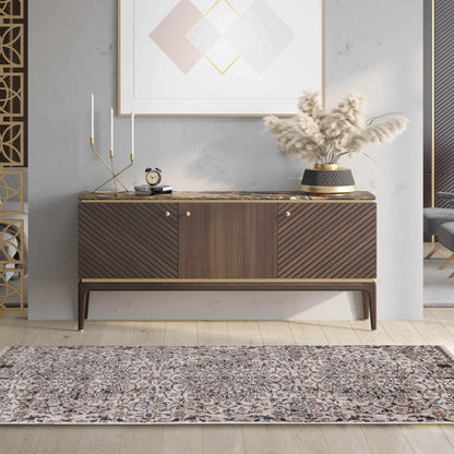 Superior Galilee Vintage Bohemian Floral Mandala Area Rug - Tuscan