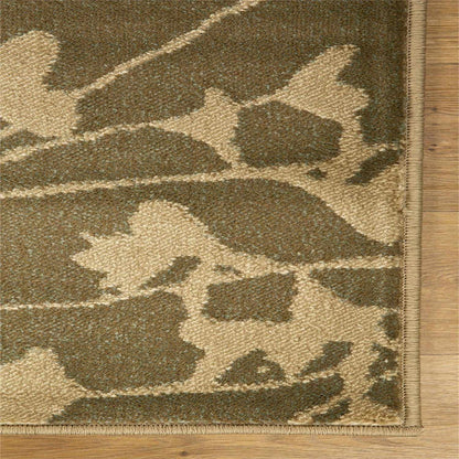 Phlox Botanical Square Geometric Indoor Area Rug or Runner Rug - Beige