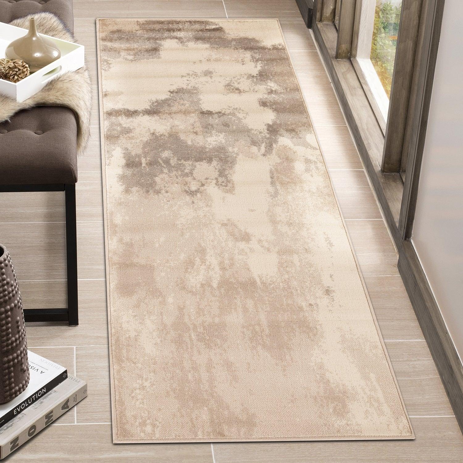Eclectic Multi-Tone Abstract Rug or Runner - Grey