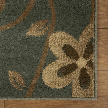 Rosette Medallion Geometric Power-Loomed Indoor Area Rug or Runner - Slate