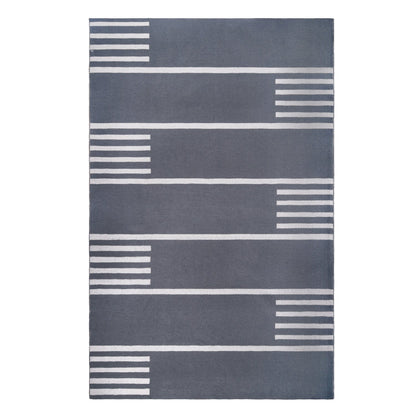  Superior Modern Line Pattern Indoor/ Outdoor Area Rug - Grey